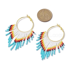 Orecchino a cerchio in ferro boho&nbsp;EJEW-MZ00199