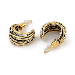 C-förmige Ohrstecker aus Messing&nbsp;EJEW-Q391-03AG
