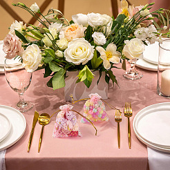 30 Stück goldgeprägte Organza-Geschenktüten mit Mond- und Sternmotiv und Kordelzug&nbsp;ABAG-TA0002-21G