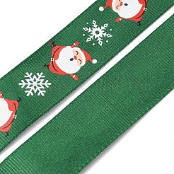 1 Rolle weihnachtlich bedrucktes Ripsband aus Polyester&nbsp;OCOR-YW0001-05B