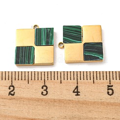 Synthetische Malachit-Charms&nbsp;STAS-L022-203G
