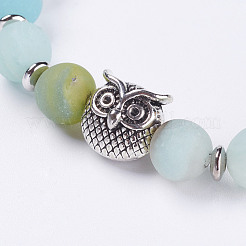 Braccialetti di stirata amazonite naturale&nbsp;X-BJEW-JB03212-03