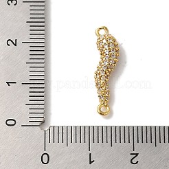 Gestell aus Messing mit Mikropflaster und klarem Zirkonia&nbsp;KK-A229-04G