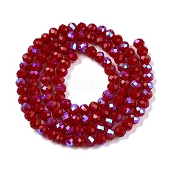 Electroplate opaco colore solido perle di vetro fili&nbsp;LS-EGLA-A044-P3mm-L02