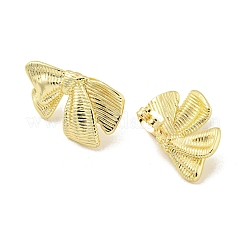 Boucles d'oreilles en laiton plaqué avec nœud papillon pour femmes&nbsp;EJEW-Z051-08G