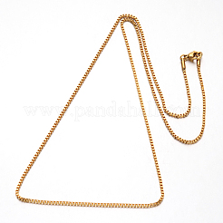 Collares de cadena veneciana de cadena de caja de acero inoxidable 304&nbsp;NJEW-I065-13A