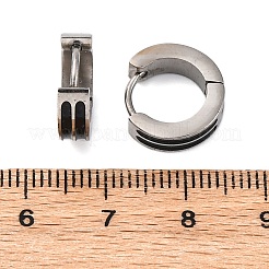 Orecchini a cerchio in acciaio inossidabile 304 con smalto&nbsp;EJEW-M001-21C-P