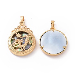 Natürliche Abalone Muschel / Paua Muschel Anhänger&nbsp;BSHE-I014-G