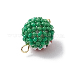 Glasperlen 3d Wassermelonen Verbinder Charms&nbsp;PALLOY-MZ00566