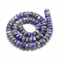 Synthetik Meer weißer Jade Perlen Stränge&nbsp;LS-G-S257-5x10mm-01