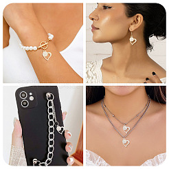 16 pendentif en alliage plaqué or 2 couleurs avec strass micro pavés&nbsp;FIND-TA0010-16