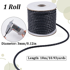 1 Rolle 10 m runde geflochtene Rindslederkordeln&nbsp;WL-SC0001-03A