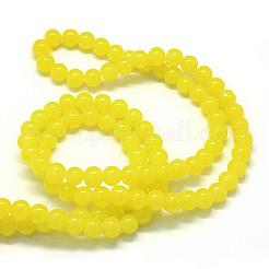 Perles rondes en verre imitation jade&nbsp;DGLA-Q021-10mm-24