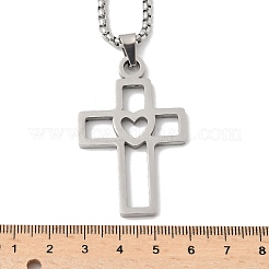 201 colliers pendentifs en acier inoxydable&nbsp;NJEW-D307-02P-D