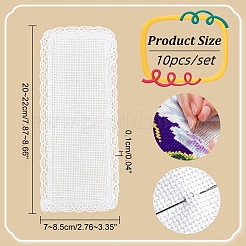 Lesezeichen aus Polyester-Spitzen-Aida-Stoff für die Kreuzstichherstellung&nbsp;AJEW-WH0248-374