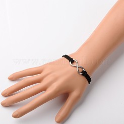 Di collegamento in lega infinity stile tibetano bracciali&nbsp;BJEW-JB01478-01