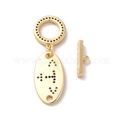Fermagli a ginocchiera in zircone chiaro micro pavè di ottone&nbsp;KK-M243-11G