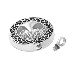 Urna commemorativa apribile in acciaio inossidabile anti-ossidazione con ciondolo per ceneri&nbsp;BOTT-PW0002-036P