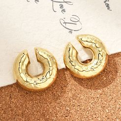 Orecchini a polsino a forma di C in acciaio inossidabile 304 per donna&nbsp;EJEW-M068-07G