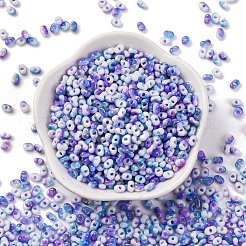 Zweifarbige Glasperlen mit Backfarbe&nbsp;SEED-C003-01D