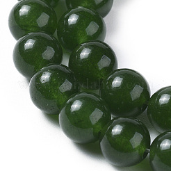 Hilos de abalorios de jade blanco natural&nbsp;G-G796-04D-01