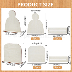 Hutständer-Display-Set aus Holz&nbsp;ODIS-WH0099-24