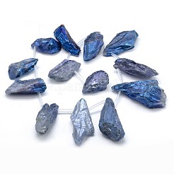 Elettrodeposte quarzo naturale fili di pepite di perline di cristallo&nbsp;G-M218-09B