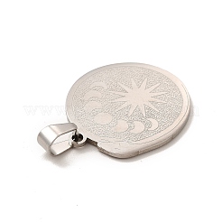 Pendentifs en acier inoxydable 201 anti-ternissement&nbsp;STAS-B037-04P