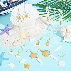 DIY-Sets zum Herstellen von Ohrhängern aus Muscheln und Legierungen&nbsp;DIY-SC0026-53