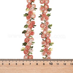 Ruban de bordure en polyester à fleurs&nbsp;OCOR-WH0057-18A