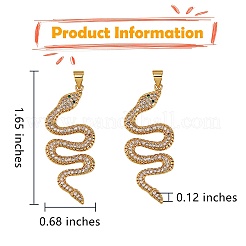 Ciondoli in ottone con micro pavé di zirconi da 5 pezzo&nbsp;ZIRC-SZ0002-90