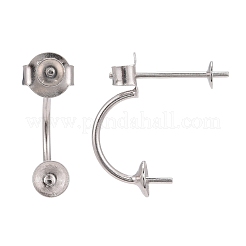 925 accesorio para pendientes de plata de ley chapado en rodio antideslustre&nbsp;STER-M089-08