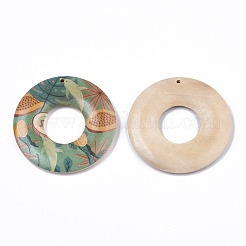 Pendentifs en bois imprimé fruits seris&nbsp;X-WOOD-S045-105D