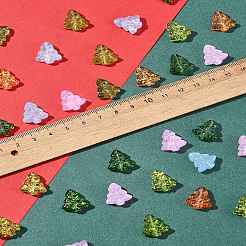40 perles de verre teintées et chauffées&nbsp;GLAA-FS0001-88A