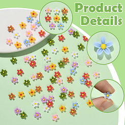 240 Stück 8 Farben Sakura Harz Cabochons&nbsp;FIND-SC0019-68