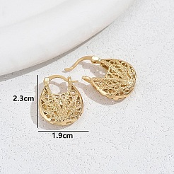Orecchini a cerchio cavi in ottone da donna&nbsp;SE4999-1