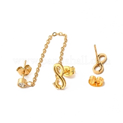 Boucles d'oreilles pendantes en acier inoxydable 304 avec placage sous vide PVD&nbsp;EJEW-C049-01D-G
