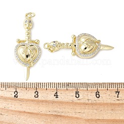 Ottone micro spianare pendenti zirconi&nbsp;KK-F892-39G