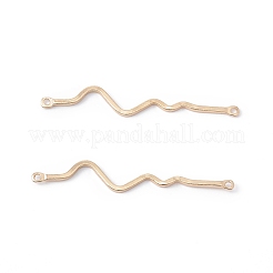 Breloques de connecteur en laiton de placage de rack&nbsp;LS-KK-G433-12G