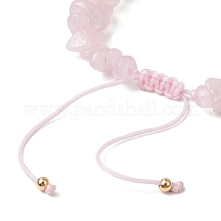 4 Stück geflochtene Perlenarmbänder aus natürlichen Edelsteinsplittern&nbsp;BJEW-JB11540-01