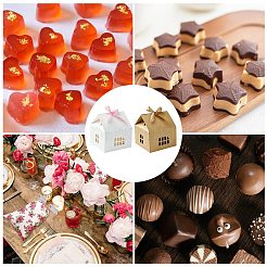 20 Set 2 Farben Hausform Papier Geschenkbox zur Aufbewahrung von Schmuck&nbsp;CON-CJ0001-23