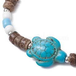 3 pz set di braccialetti con perline intrecciate in cocco&nbsp;BJEW-JB11463