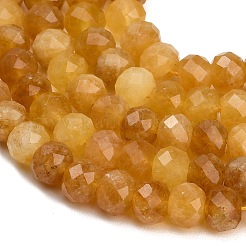 Fili di perle sfaccettate di giada bianca naturale tinta&nbsp;GG-CBAE966-01B-F