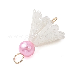 11 Stück 11 Farben ABS-Kunststoff & Acryl-Imitationsperle Blumenverbinder-Charms&nbsp;PALLOY-JF04228