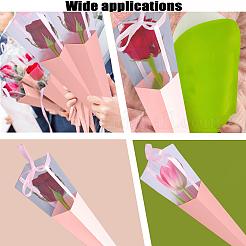 Kegel irisierende papier einzelne rose verpackung geschenkboxen&nbsp;LS-CON-WH0085-50B