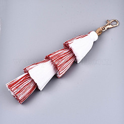 Polycoton (polyester coton) gland grand pendentif décorations&nbsp;FIND-S302-13G