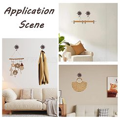 Gancho de pared rústico de hierro fundido con forma de cara de sol&nbsp;IFIN-WH0011-84