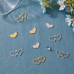 24 stücke 4 arten valentinstag 304 edelstahl stecker charms&nbsp;STAS-DC0011-68