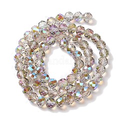 Fili di perline placcate a metà arcobaleno&nbsp;EGLA-H104-08A-HR03