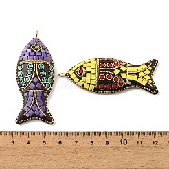 Pendentifs artisanaux en pâte polymère d'Indonésie&nbsp;PY-CBAAA14-01C